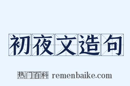 初夜文造句是什么意思的图片
